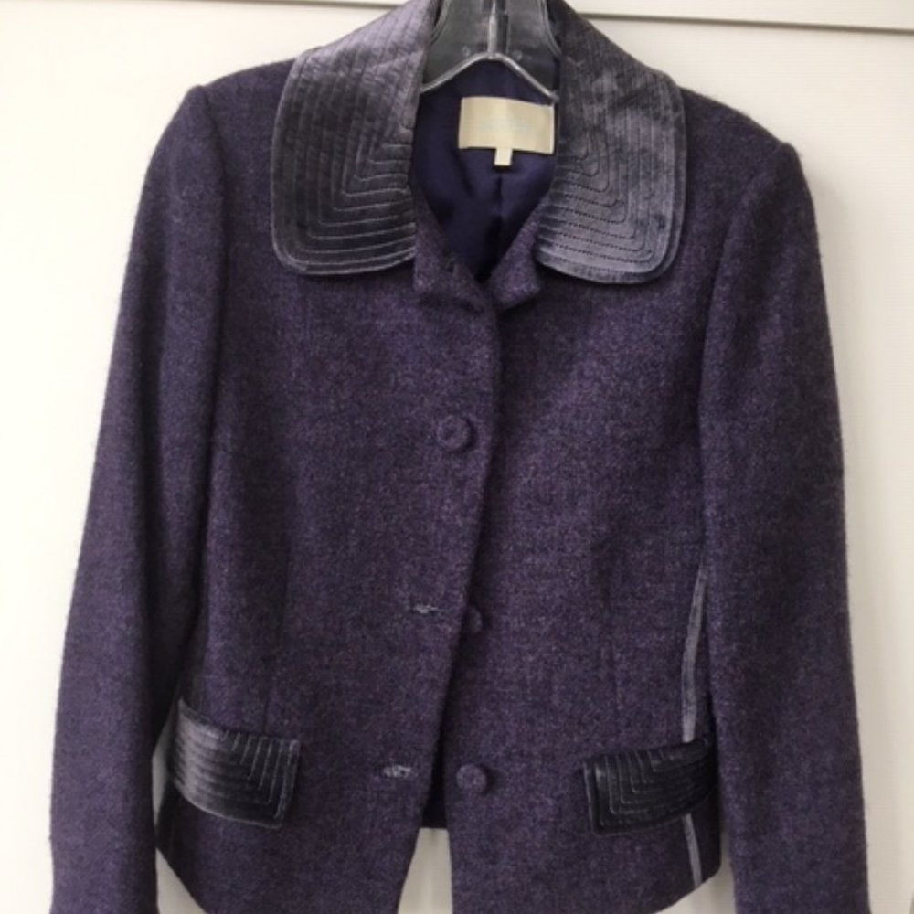 Luisa Beccaria purple wool jacket 42.
